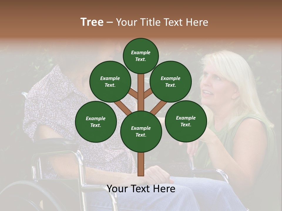 A Woman In A Wheel Chair Talking To Another Woman PowerPoint Template