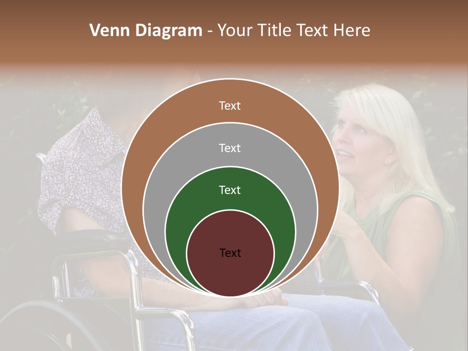 A Woman In A Wheel Chair Talking To Another Woman PowerPoint Template