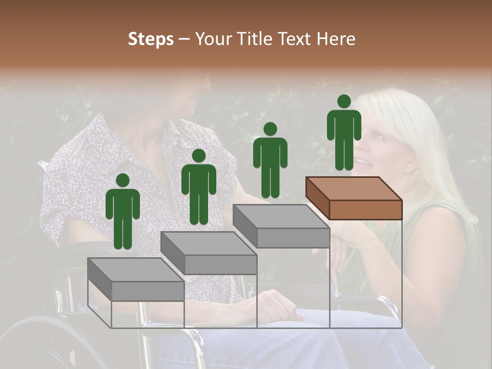 A Woman In A Wheel Chair Talking To Another Woman PowerPoint Template