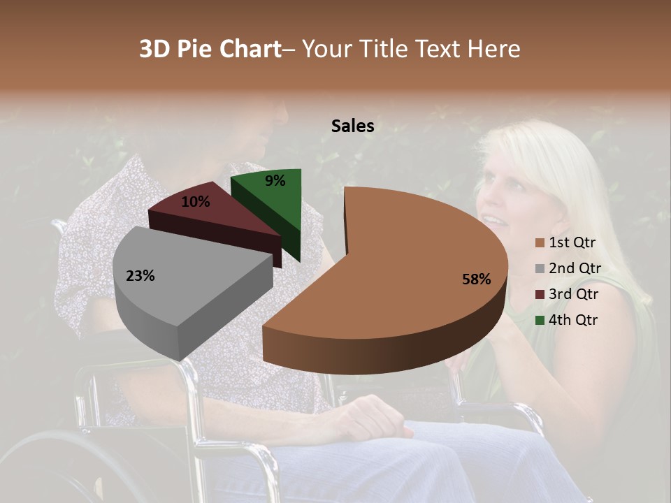 A Woman In A Wheel Chair Talking To Another Woman PowerPoint Template