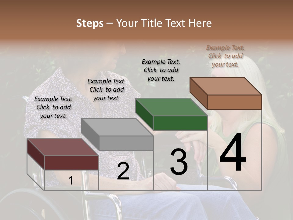 A Woman In A Wheel Chair Talking To Another Woman PowerPoint Template
