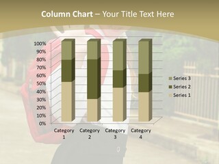 A Girl In A School Uniform Is Making A Hand Sign PowerPoint Template