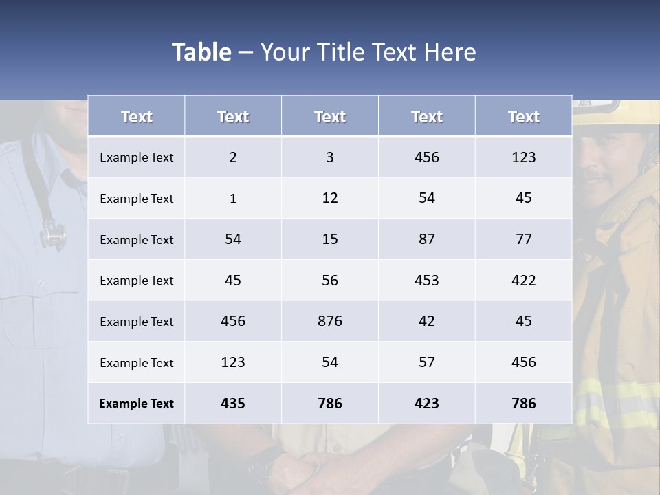 Three Firemen Standing Next To Each Other In Front Of A Fire Truck PowerPoint Template