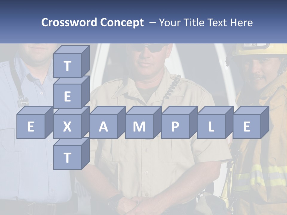 Three Firemen Standing Next To Each Other In Front Of A Fire Truck PowerPoint Template