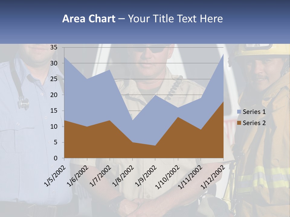Three Firemen Standing Next To Each Other In Front Of A Fire Truck PowerPoint Template