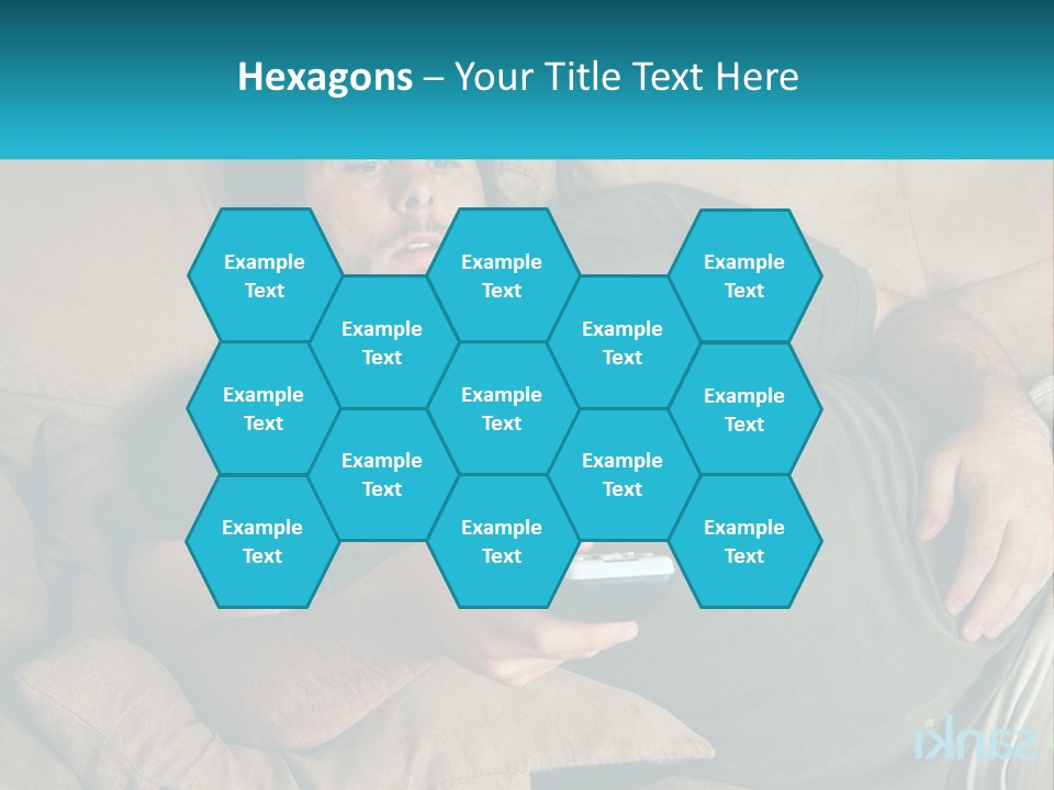 A Man Laying On A Couch Holding A Remote Control PowerPoint Template