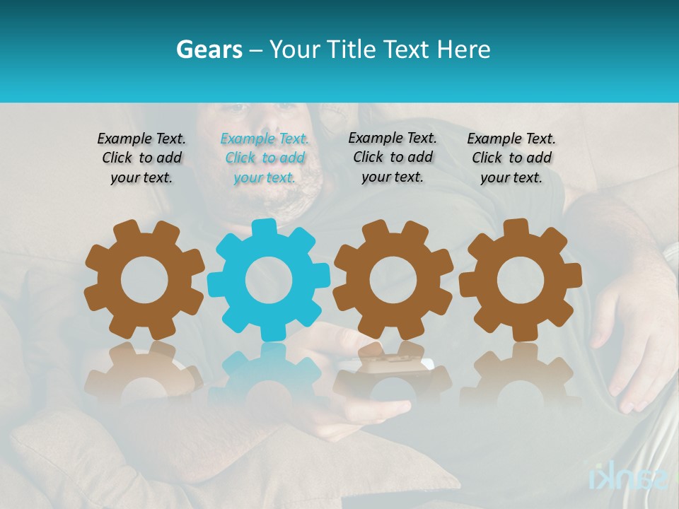 A Man Laying On A Couch Holding A Remote Control PowerPoint Template