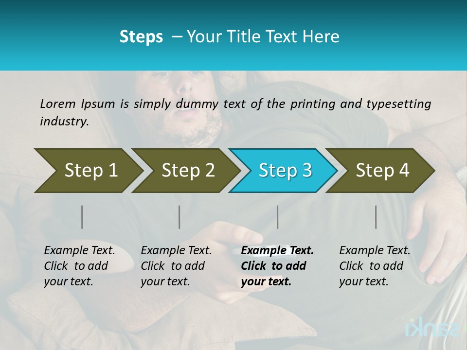 A Man Laying On A Couch Holding A Remote Control PowerPoint Template
