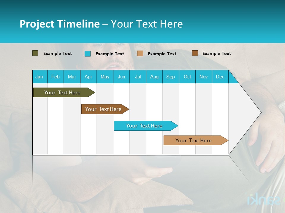 A Man Laying On A Couch Holding A Remote Control PowerPoint Template