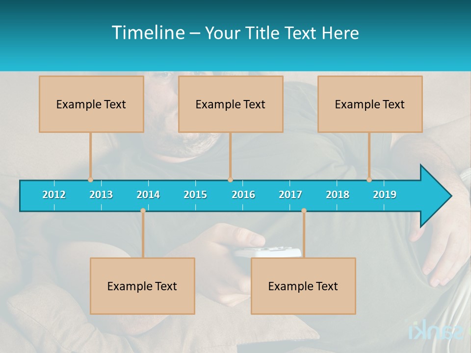 A Man Laying On A Couch Holding A Remote Control PowerPoint Template