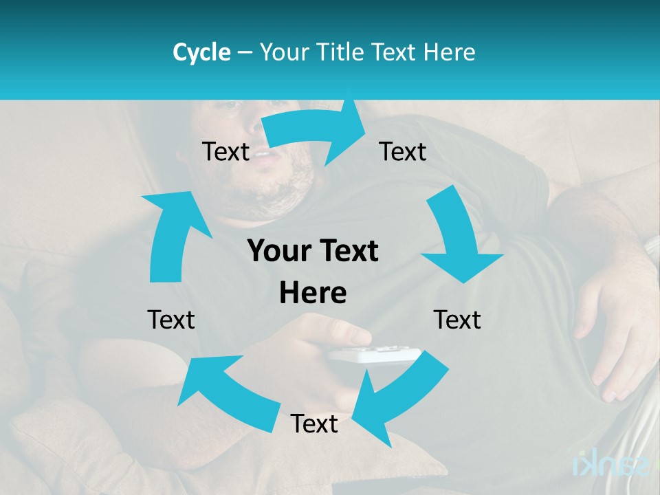 A Man Laying On A Couch Holding A Remote Control PowerPoint Template