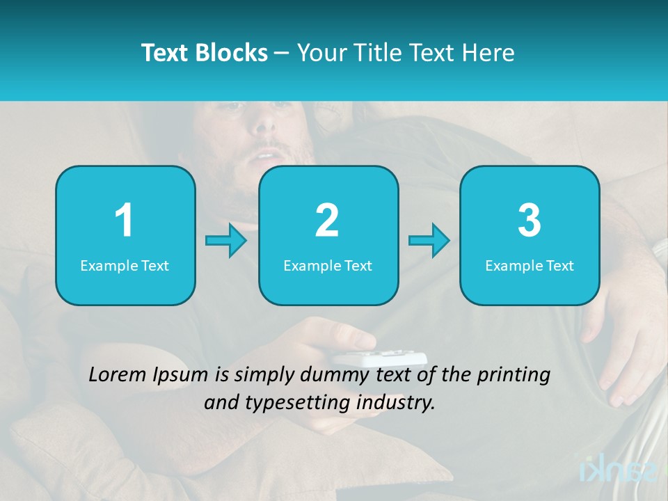 A Man Laying On A Couch Holding A Remote Control PowerPoint Template