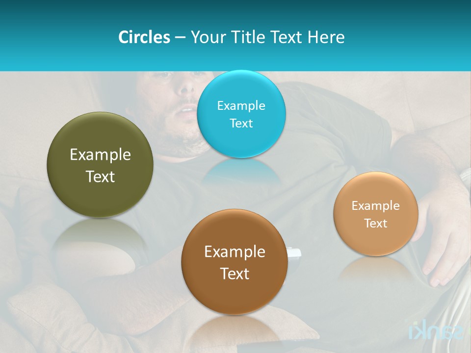 A Man Laying On A Couch Holding A Remote Control PowerPoint Template