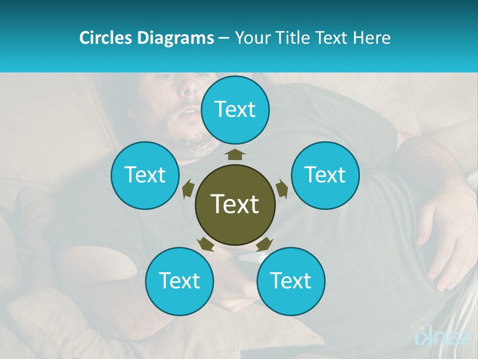 A Man Laying On A Couch Holding A Remote Control PowerPoint Template