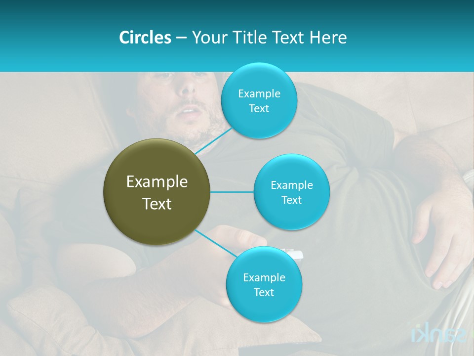 A Man Laying On A Couch Holding A Remote Control PowerPoint Template