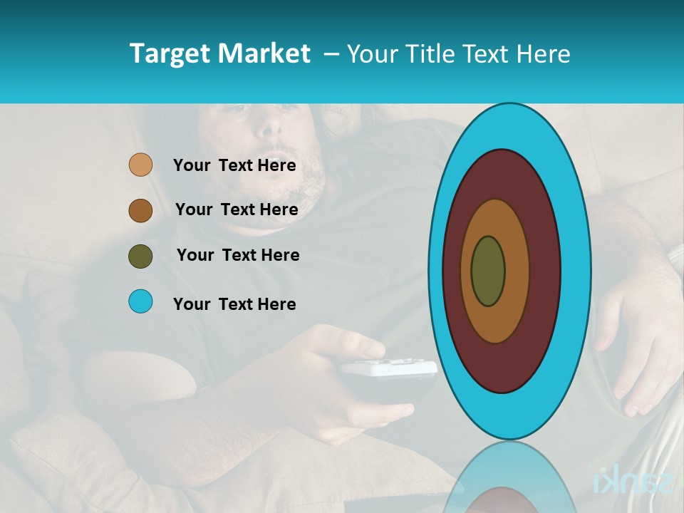 A Man Laying On A Couch Holding A Remote Control PowerPoint Template