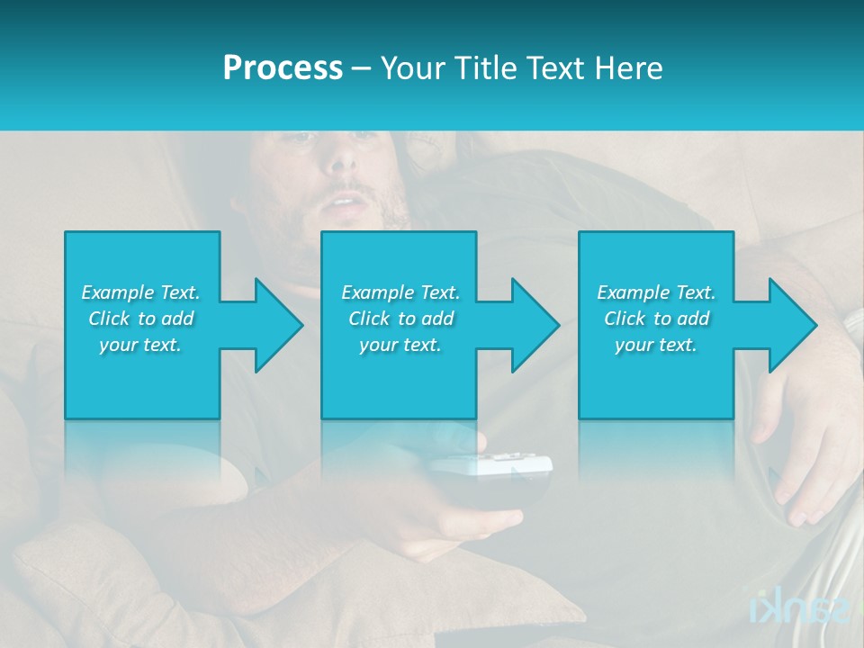 A Man Laying On A Couch Holding A Remote Control PowerPoint Template