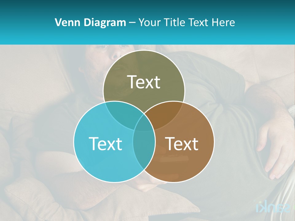 A Man Laying On A Couch Holding A Remote Control PowerPoint Template