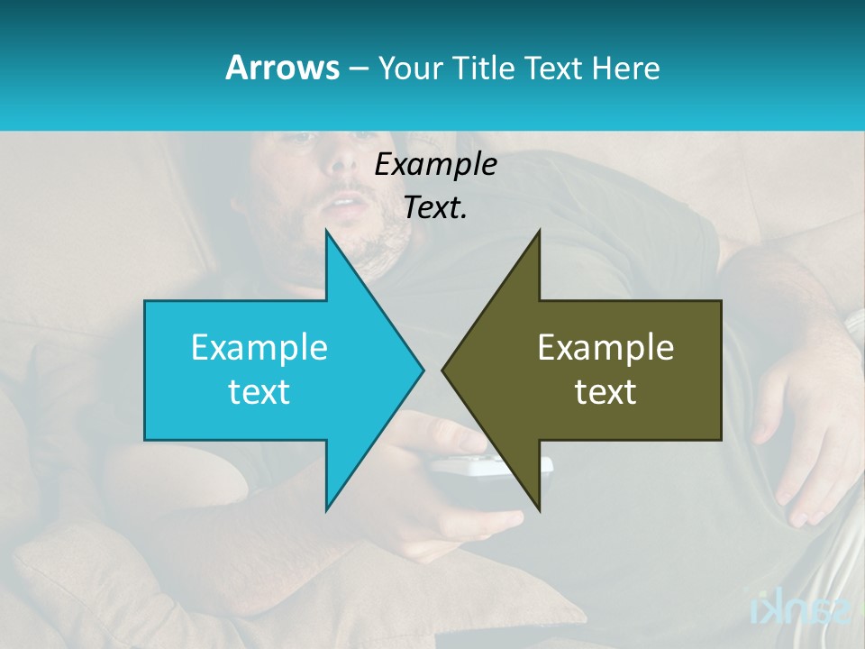 A Man Laying On A Couch Holding A Remote Control PowerPoint Template