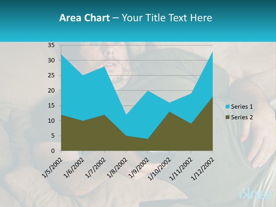 A Man Laying On A Couch Holding A Remote Control PowerPoint Template