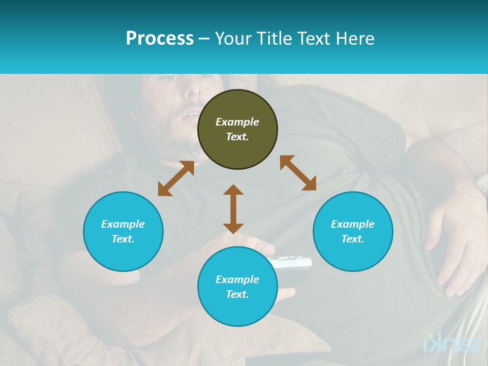 A Man Laying On A Couch Holding A Remote Control PowerPoint Template