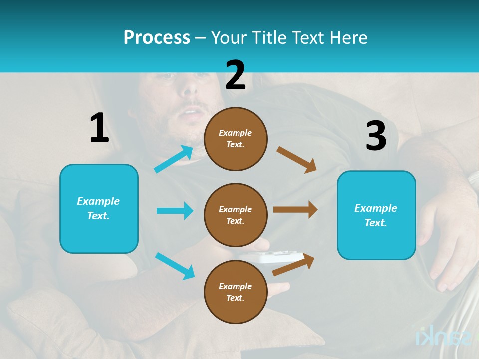 A Man Laying On A Couch Holding A Remote Control PowerPoint Template