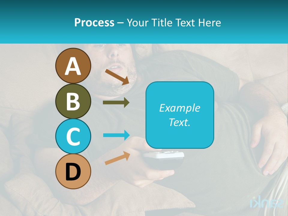 A Man Laying On A Couch Holding A Remote Control PowerPoint Template
