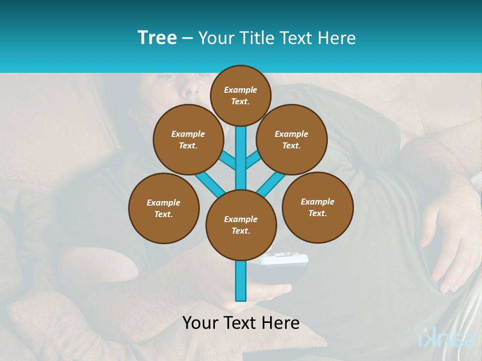 A Man Laying On A Couch Holding A Remote Control PowerPoint Template