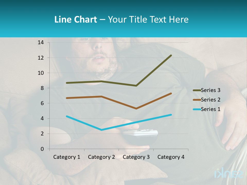 A Man Laying On A Couch Holding A Remote Control PowerPoint Template