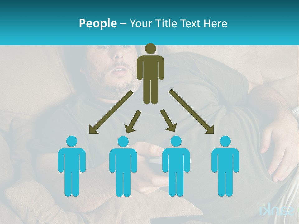 A Man Laying On A Couch Holding A Remote Control PowerPoint Template