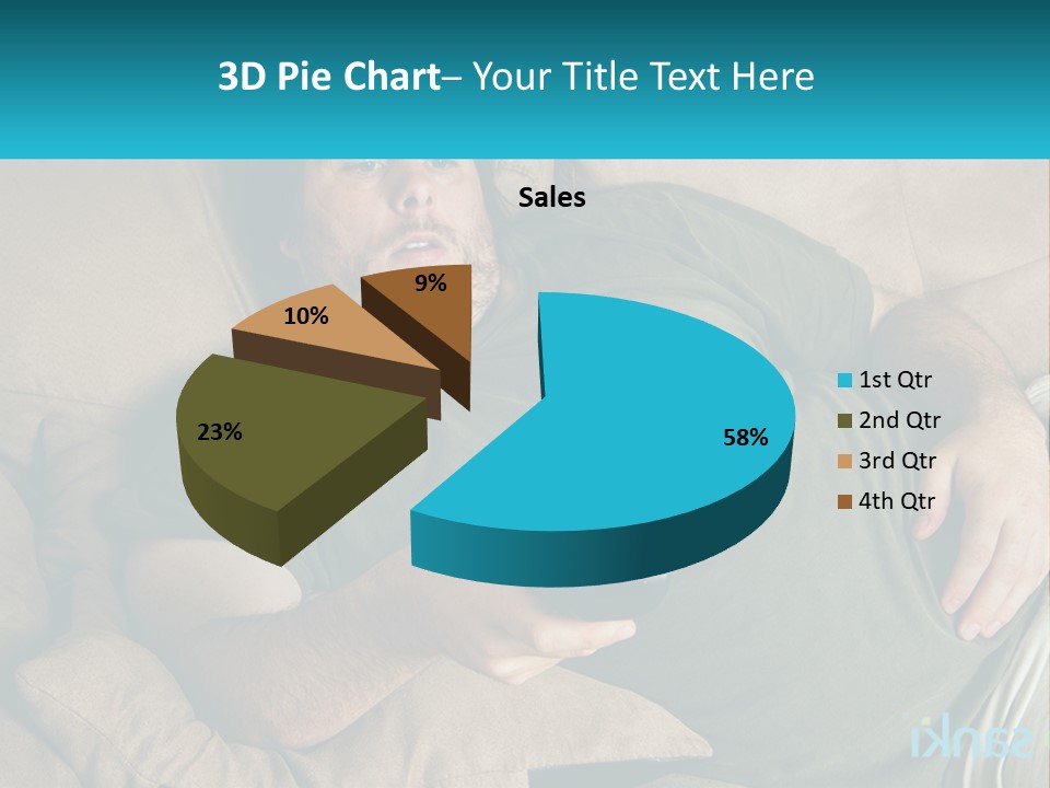 A Man Laying On A Couch Holding A Remote Control PowerPoint Template