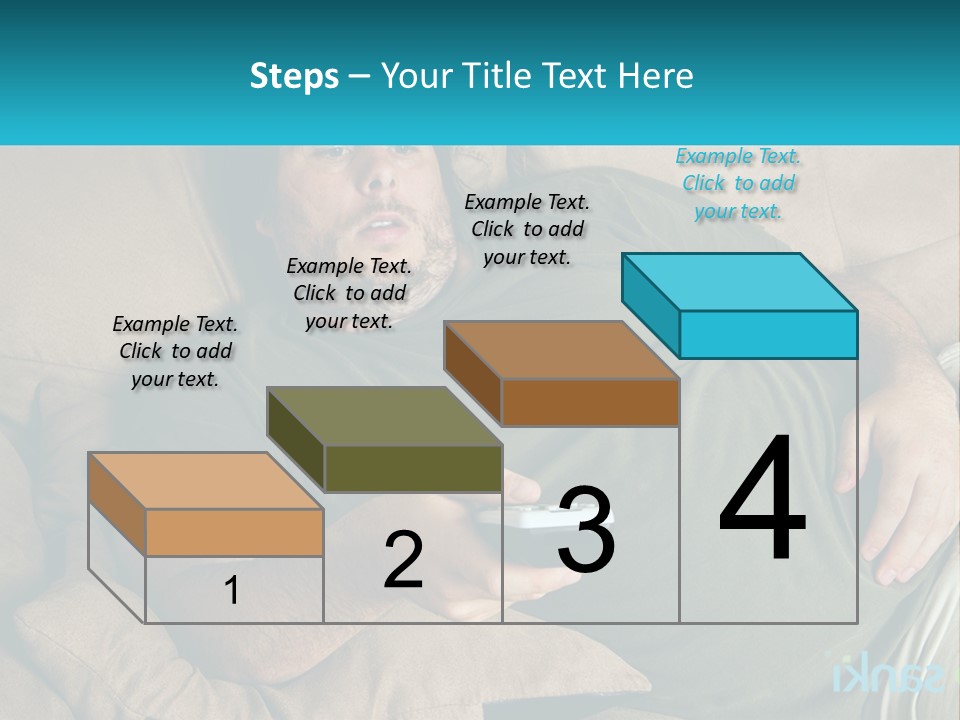 A Man Laying On A Couch Holding A Remote Control PowerPoint Template