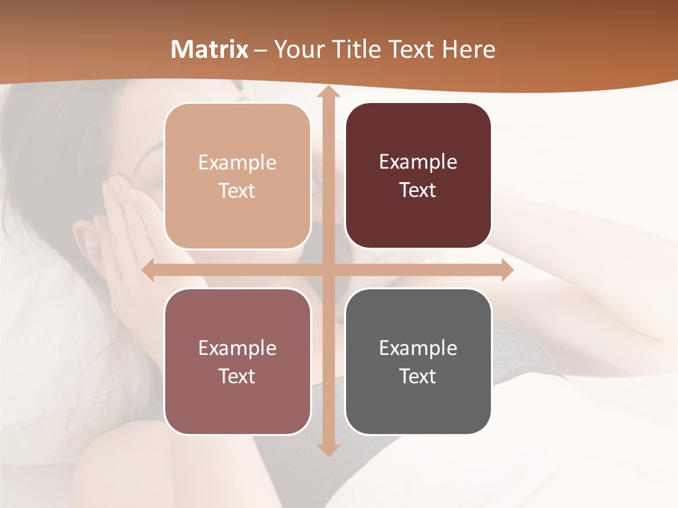 A Woman Laying In Bed With Her Eyes Closed PowerPoint Template