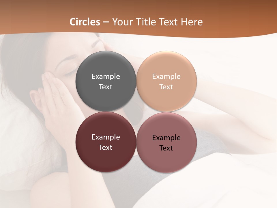 A Woman Laying In Bed With Her Eyes Closed PowerPoint Template