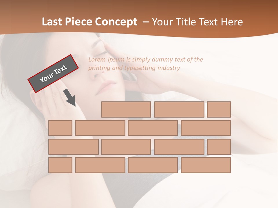 A Woman Laying In Bed With Her Eyes Closed PowerPoint Template