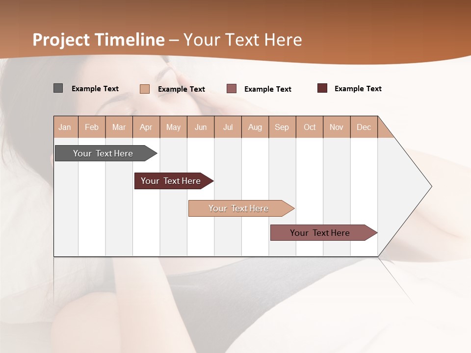A Woman Laying In Bed With Her Eyes Closed PowerPoint Template