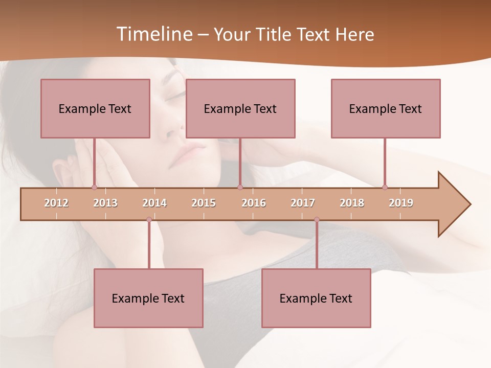 A Woman Laying In Bed With Her Eyes Closed PowerPoint Template