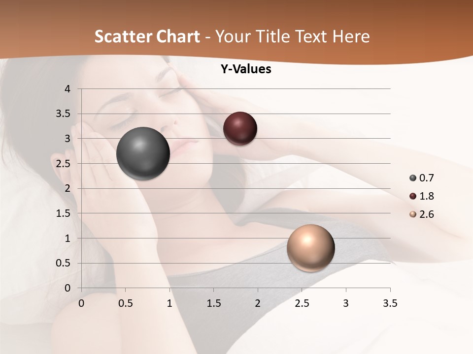 A Woman Laying In Bed With Her Eyes Closed PowerPoint Template