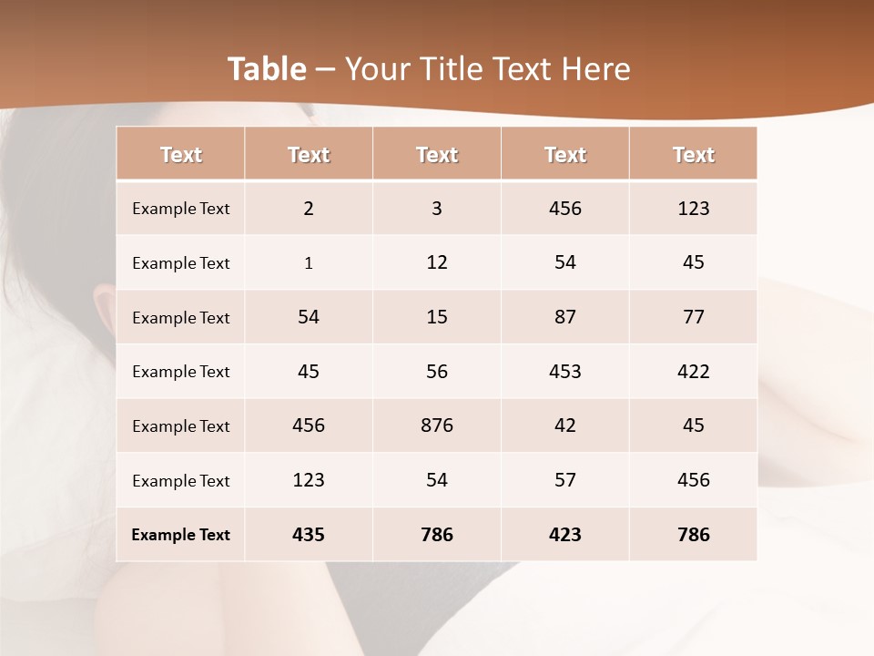 A Woman Laying In Bed With Her Eyes Closed PowerPoint Template