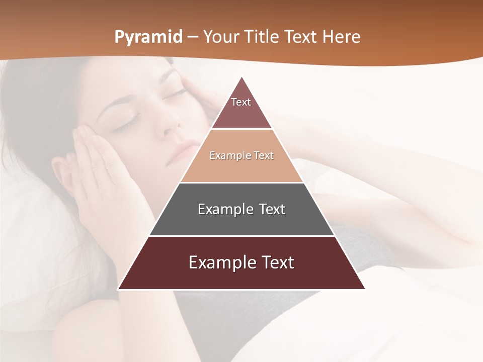 A Woman Laying In Bed With Her Eyes Closed PowerPoint Template