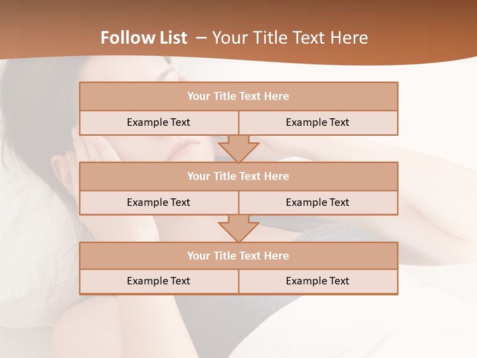 A Woman Laying In Bed With Her Eyes Closed PowerPoint Template