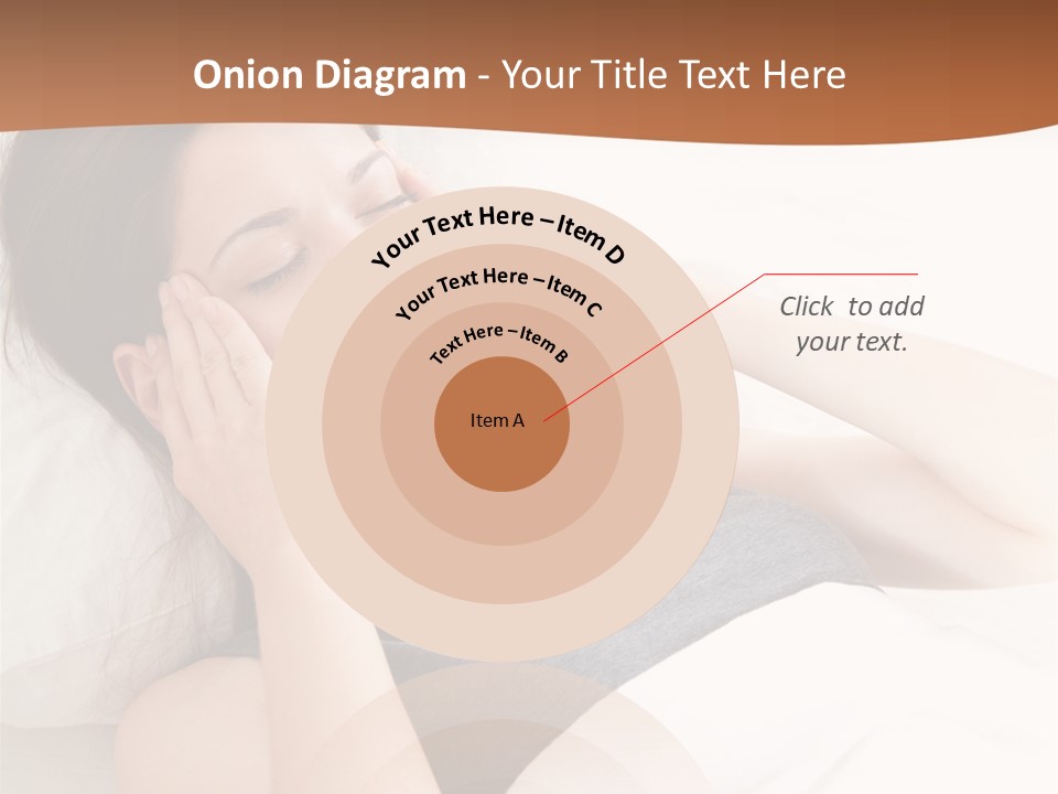 A Woman Laying In Bed With Her Eyes Closed PowerPoint Template