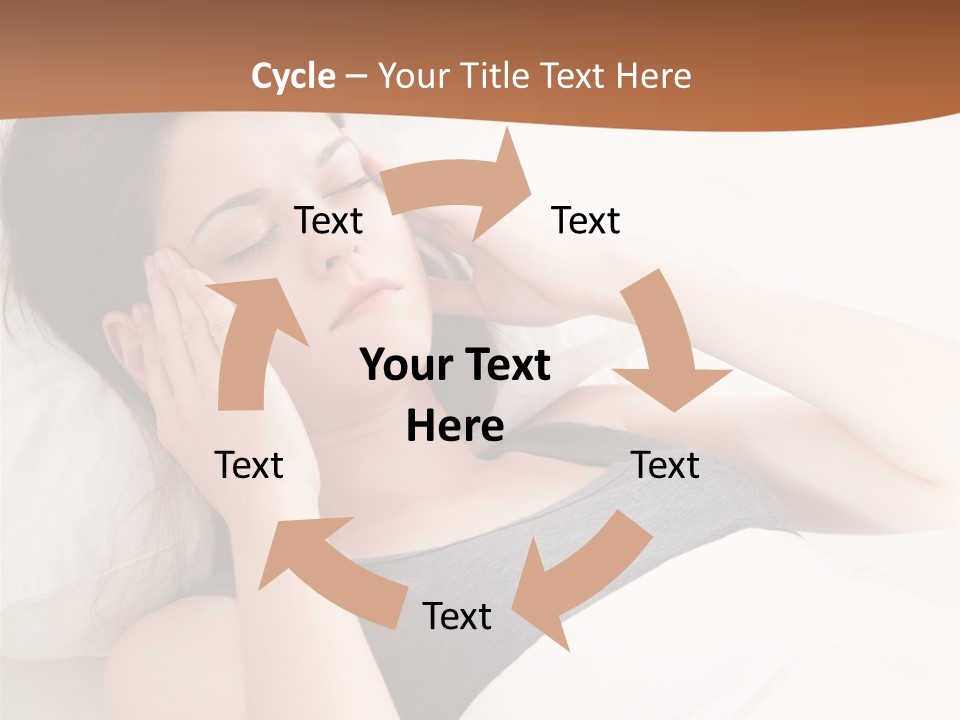 A Woman Laying In Bed With Her Eyes Closed PowerPoint Template