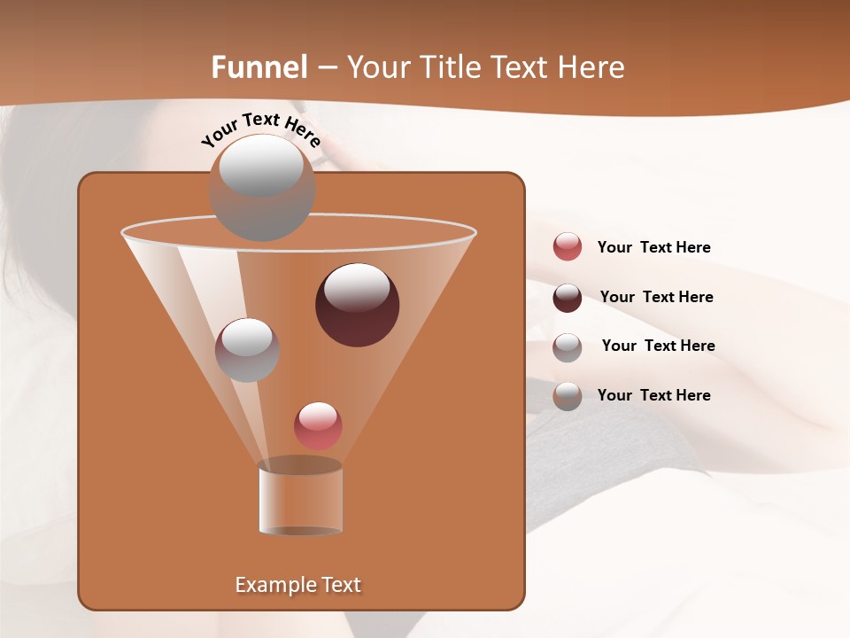 A Woman Laying In Bed With Her Eyes Closed PowerPoint Template