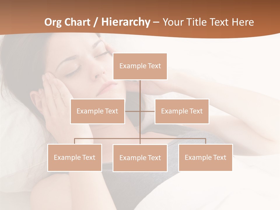 A Woman Laying In Bed With Her Eyes Closed PowerPoint Template