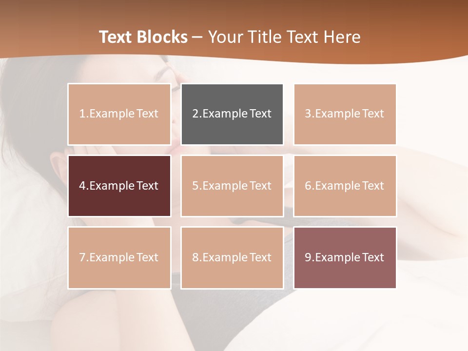 A Woman Laying In Bed With Her Eyes Closed PowerPoint Template