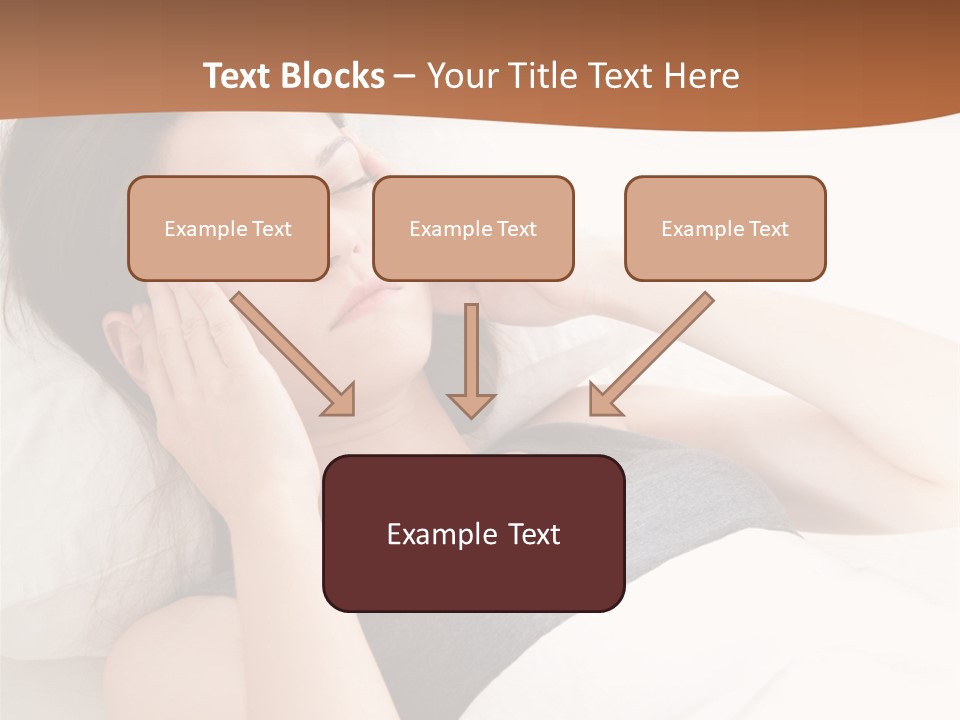 A Woman Laying In Bed With Her Eyes Closed PowerPoint Template