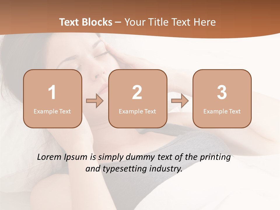 A Woman Laying In Bed With Her Eyes Closed PowerPoint Template