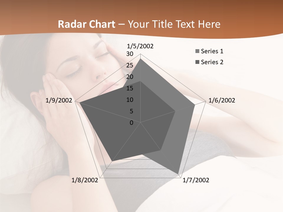 A Woman Laying In Bed With Her Eyes Closed PowerPoint Template