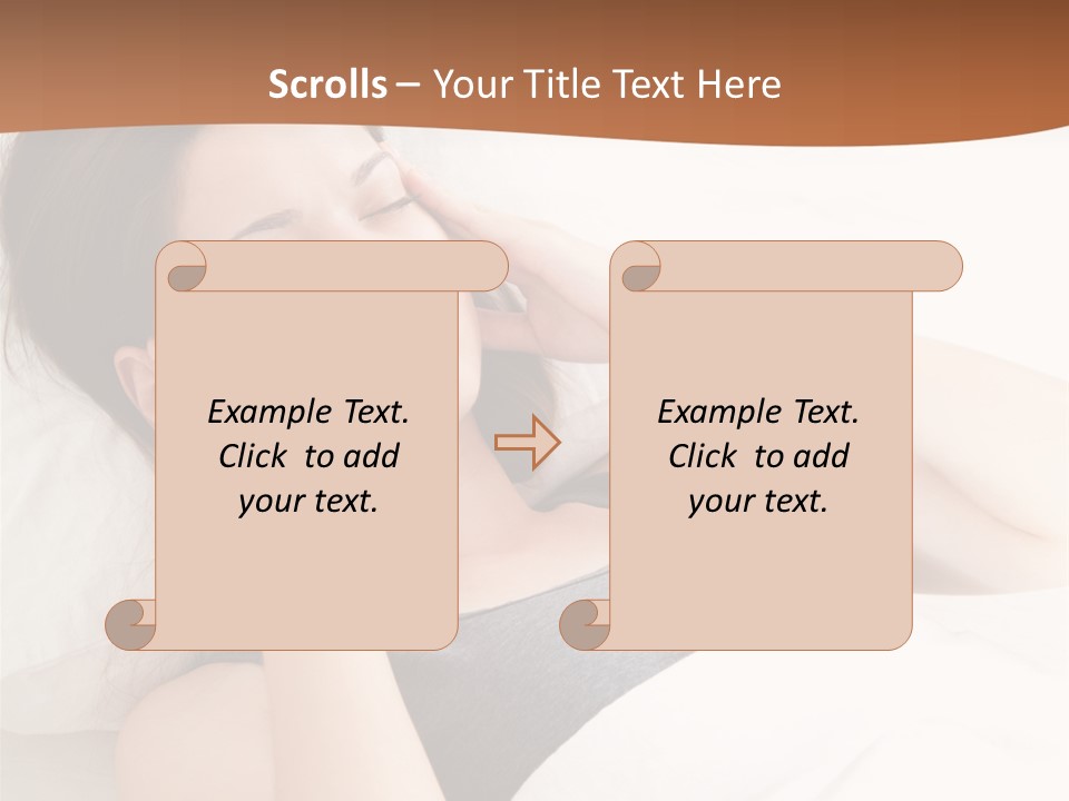 A Woman Laying In Bed With Her Eyes Closed PowerPoint Template